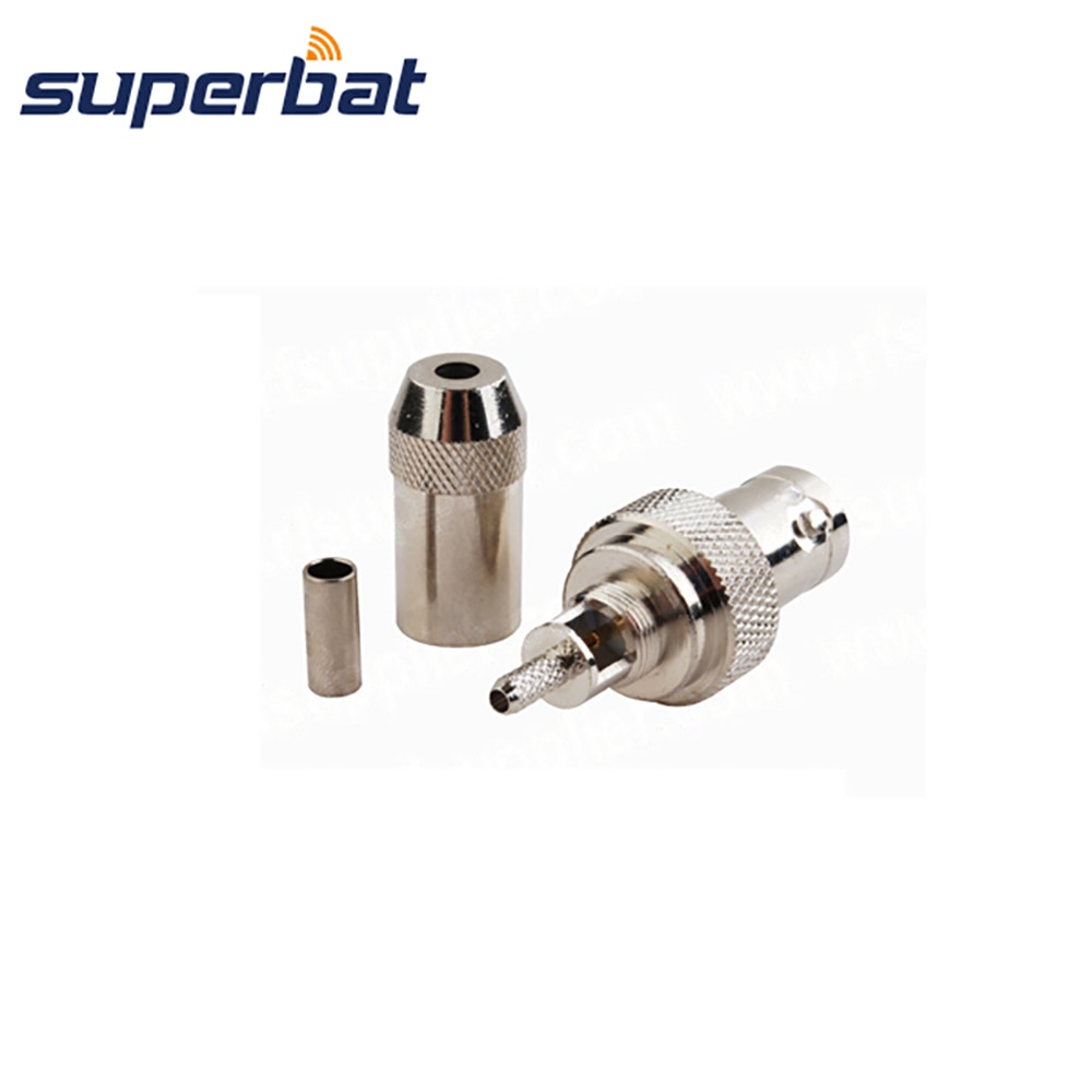 Superbat BNC Female Clamp Straight RF Coaxial Connector for Cable RG174,RG316,LMR100