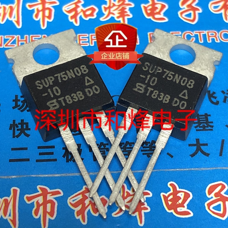 30pcs original new SUP75N08-10 TO-220 800V 75A