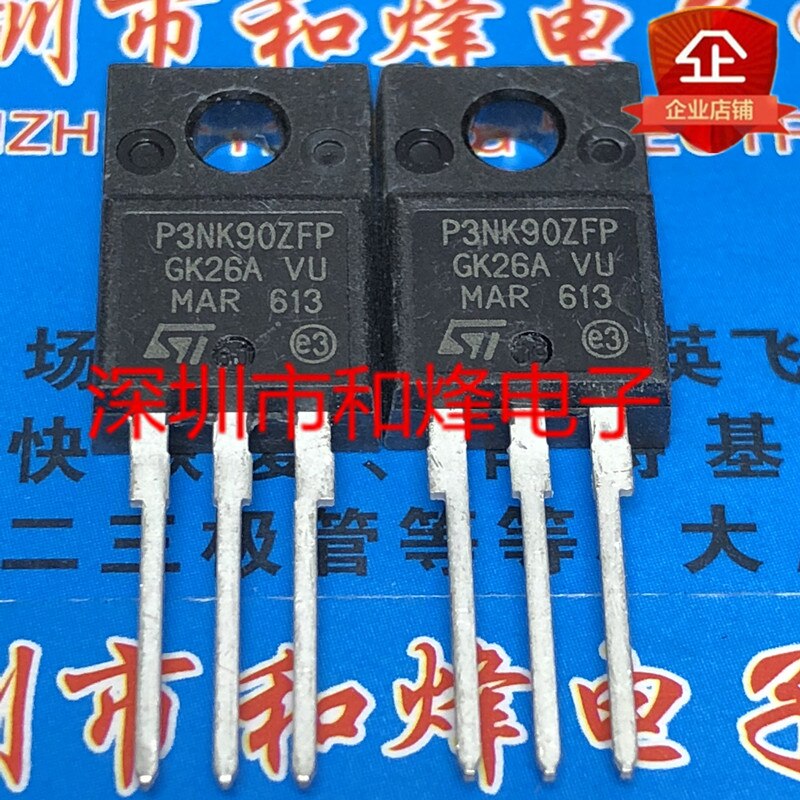 30pcs original new P3NK90ZFP STP3NK90ZFP TO-220F 900V 3A