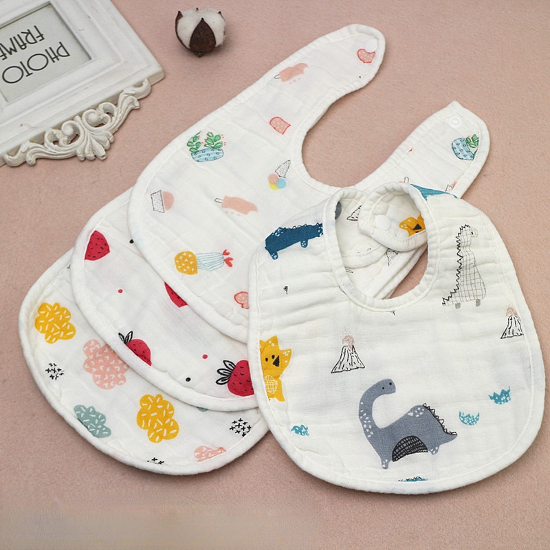 Baby 8 Layers Cotton Soft Bibs Burp Cloths for Newborn Infant Drool Bib Saliva Towel for Boys Girls Baby Accessories Baby Stuff
