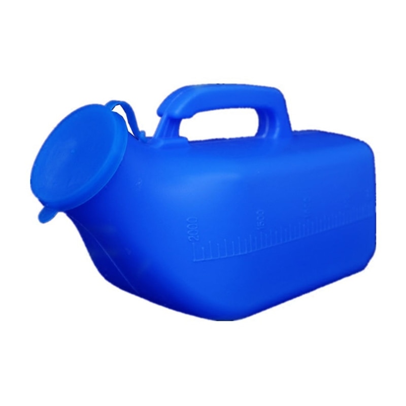 2000ml Blue Portable Men Urine Bottles Male Pee Bottle Plastic Mobile Urinal Toilet Aid Bottle Man Toilet Supply For Outdoor