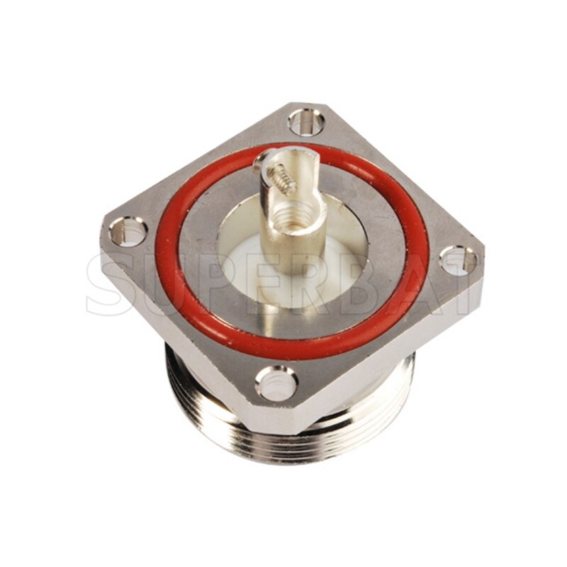 Superbat 10pcs 7/16 Din Female Panel Mount with 2-56 Thread or Metric Equivalent RF Coaxial Connector