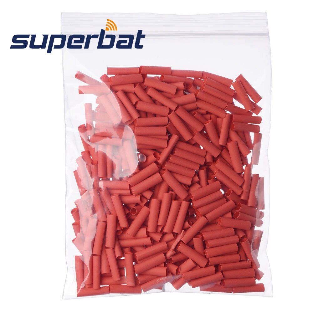 Superbat 100pcs Wrap Wire Red 3.5mm Dia Heat Shrink Tube Sleeving for 1.37mm RG178 RG316 RG174 Cable