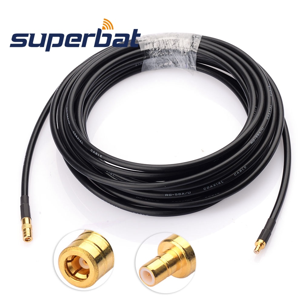 Superbat Truck/Home Commercial Extension Cable SMA to SMB Receiver Connection RG58 for Sirius XM BR-Trucker Satellite Antenna