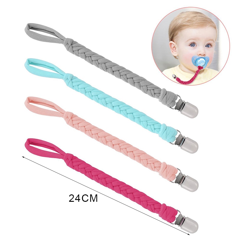 Toddler Knit Feeding Dummy Pacifier Clip For Nipples Baby Teething Soother Holder Strap Chain Baby Feeding Part Baby 4 Choices