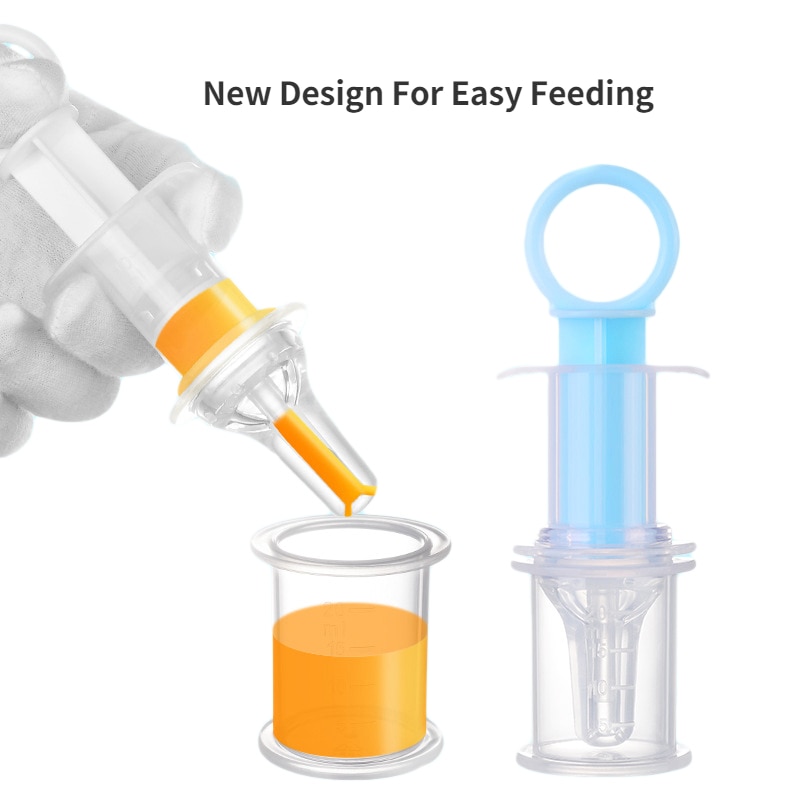 Baby Squeeze Medicine Dispenser Silicone Liquid Easy Feeding Anti-choking Dropper Utensils Children Kids Needle Feeder Pacifier