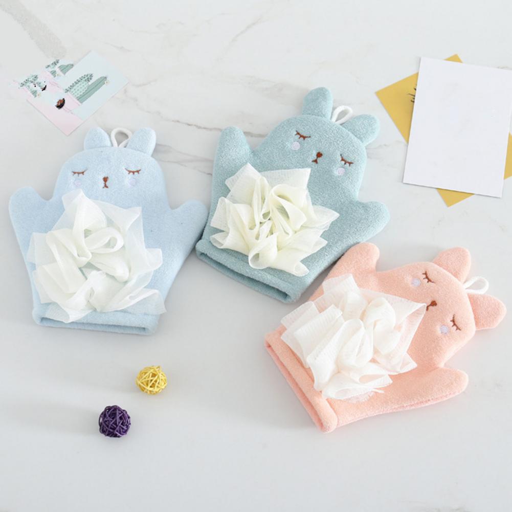 1Pc Children Bath Glove Soft Comfortable Mitt Cartoon Shape Bath Towel Exfoliating Body Scrub Washcloth Bathing Accessories