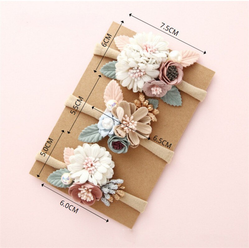 Girl Headband Cute Flower Elastic Hair Band Newborn Head Toddler Headband Headwear