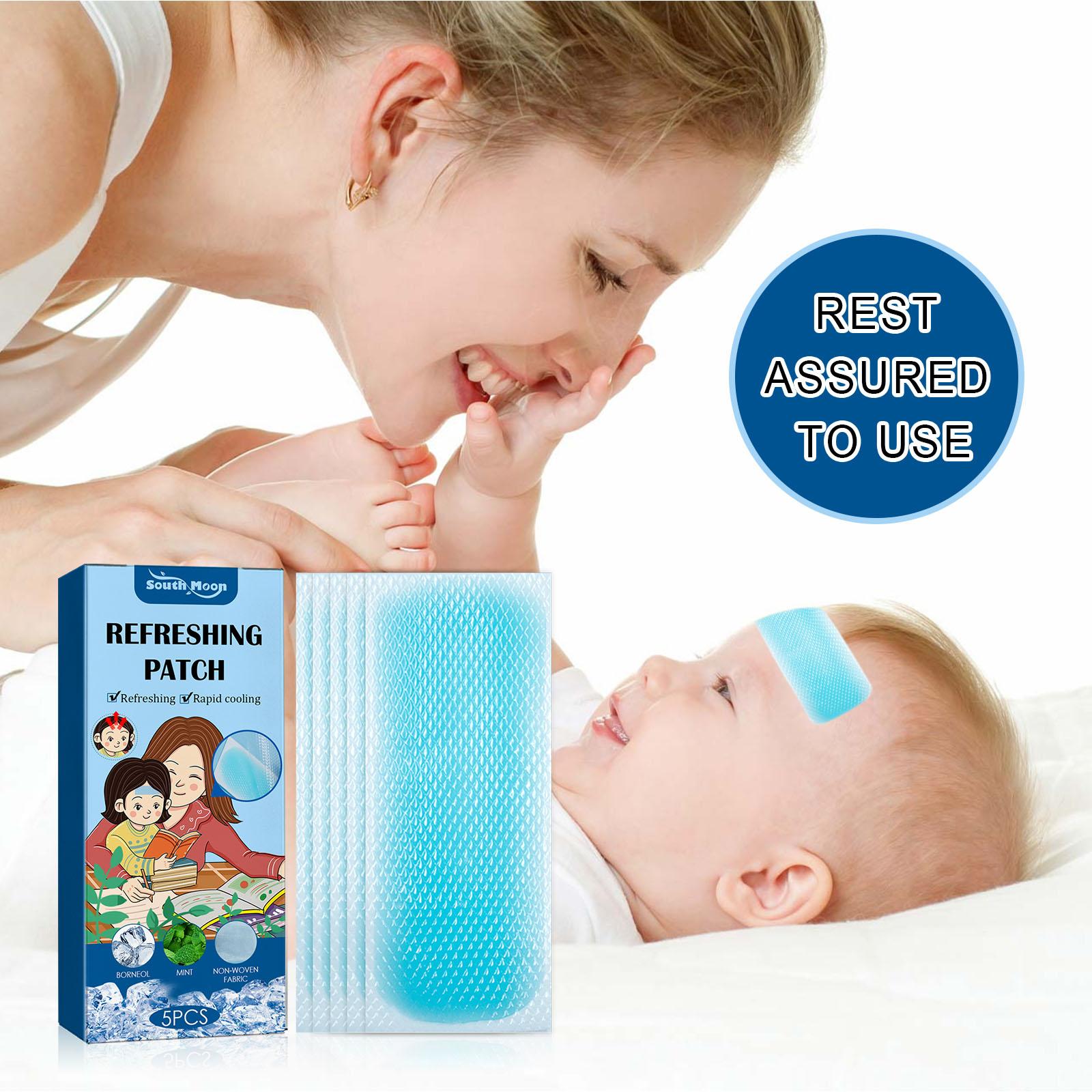 Baby Cooling Patches Fever， Discomfort Soothe Headache Pad , Migraine Gel Polymer Fever Down Plaster