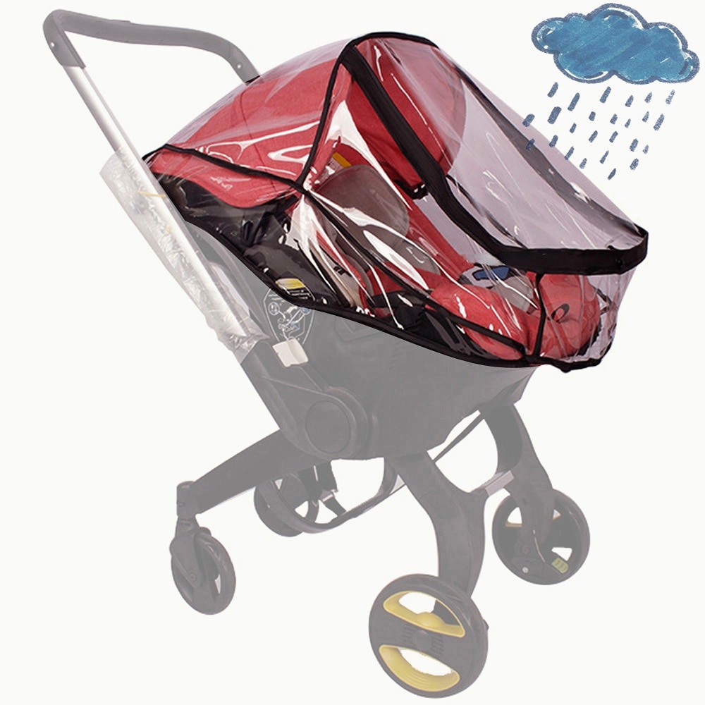 Rain Cover Thickened Transparent PVC HD Vision Stroller Raincoat for Doona Baby Stroller 4 In 1 Baby Travel Accessories