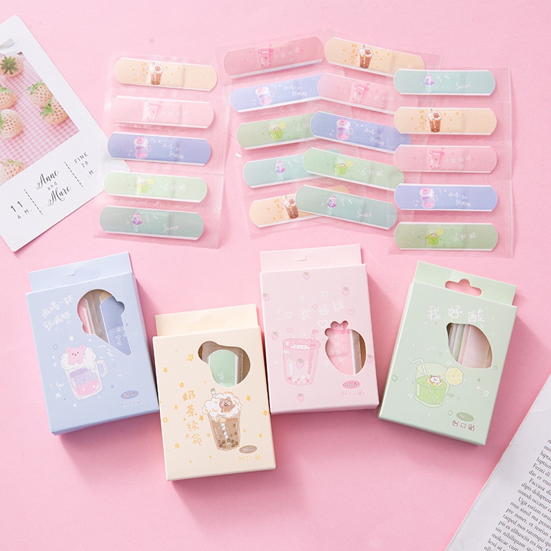 20pcs Cute Cartoon Kids Baby Bandages Adhesive Waterproof Breathable Bandages First Aid Band Aid Emergency Kit Wound Plaster