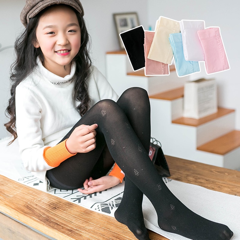 Princess kids girls kawaii rabbit christmas tree velvet pantyhose Cartoon Embroidery spring autumn baby child mosquito Tights