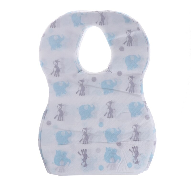 Pack of 20 Comfortable Non-Woven Disposable Bibs for Girls and Boys Blue Theme N1HB