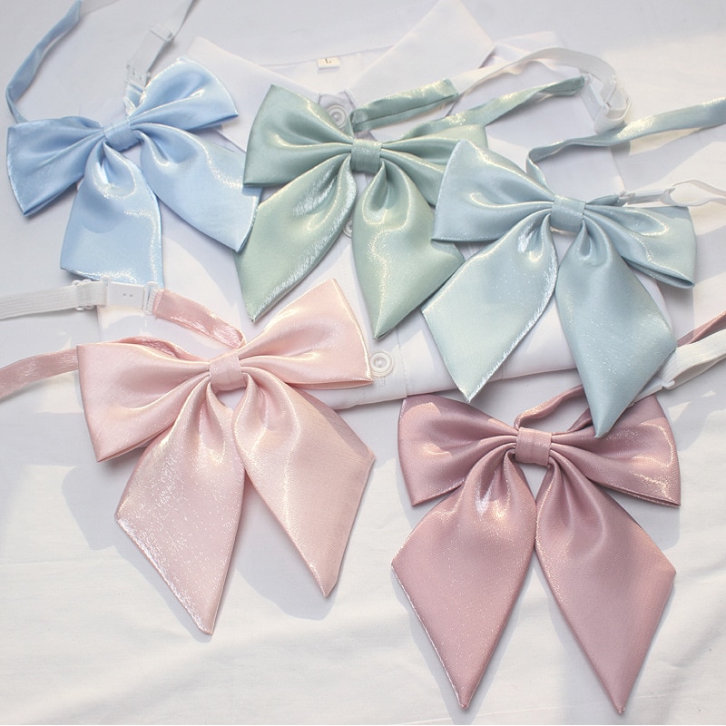 Solid color pointy bow bow Japanese female student bow accessories small thing lotus root pink red