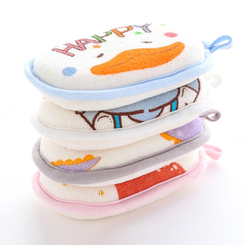 Cartoon Shower Sponge Baby Bath Sponge Soft Body Wash Sponge for Kids Bath Hair Wash Sponge Newborn Bath Cleaning Towel