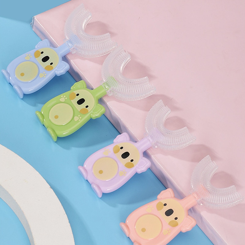 360 Degrees Teethers Cleaning Teeth Brush Cute Baby U Shape Silicone Health Care Tools Toothbrush for Children Kids Child Items