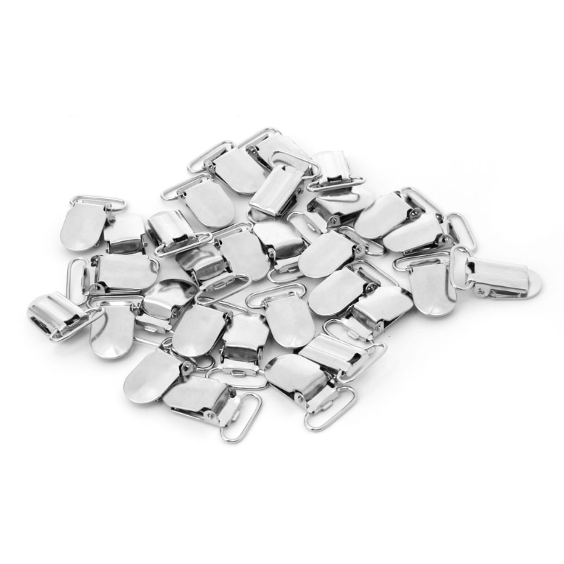 30Pcs Baby Infant Metal Clips Pacifier Holders Shape Alloy Metal Pacifier Clips N1HB