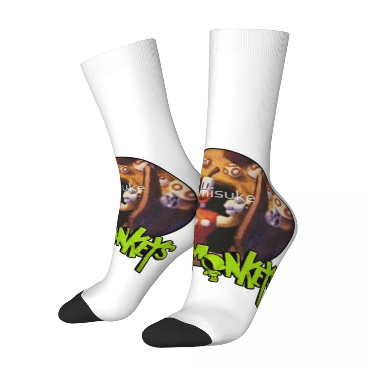 Hip Hop Vintage Skullmonkeys Crazy Men's Compression Socks Unisex Armikrog Harajuku Seamless Printed Novelty Happy Crew Soc