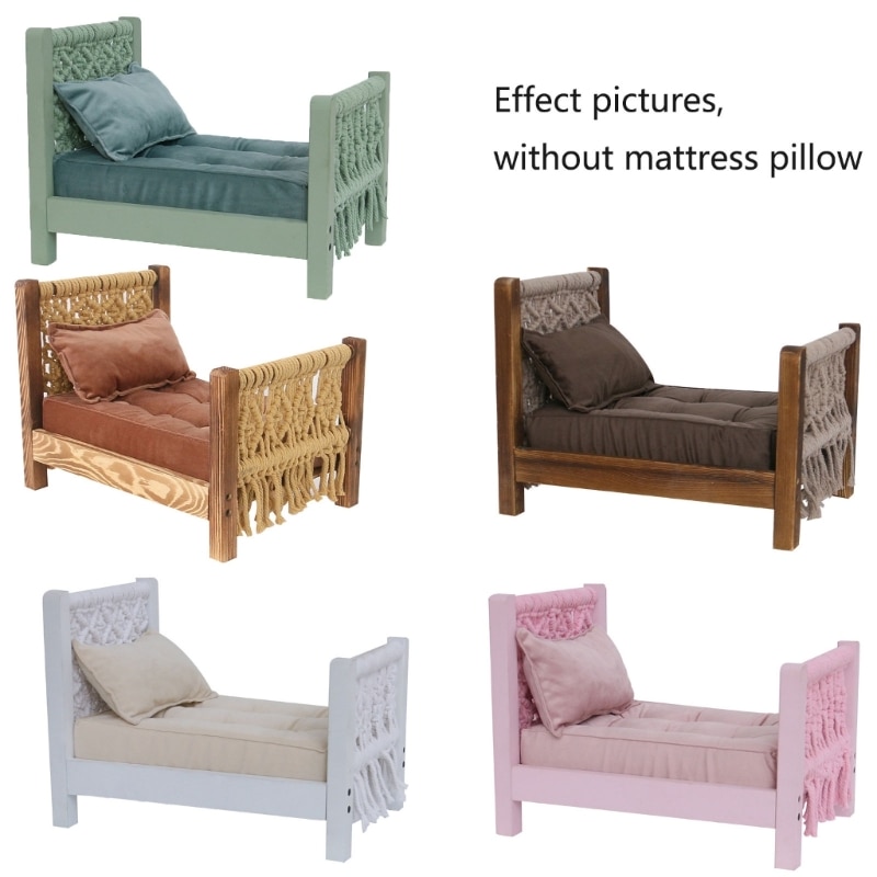Baby Photography Mini Bed Baby Photo Props Photography Cot Small Furniture Woven Background for Baby Photo Studio
