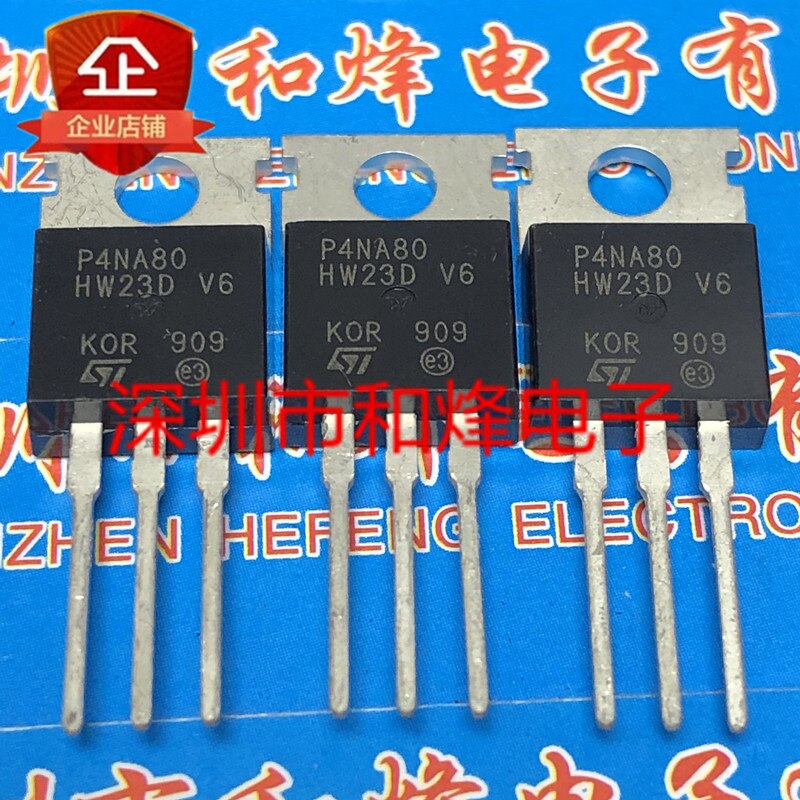 30pcs original new P4NA80 STP4NA80 TO-220 800V 4A