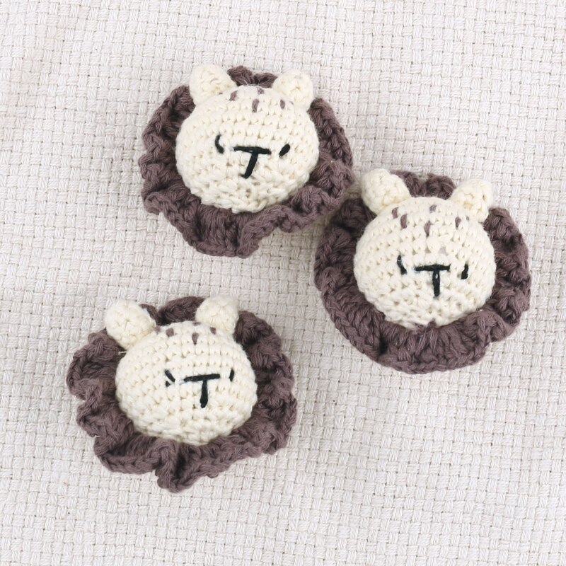 HUYU Baby Pacifier Chain Accessories Crochet Lion Handmade Knitting Crib Sensory Toy
