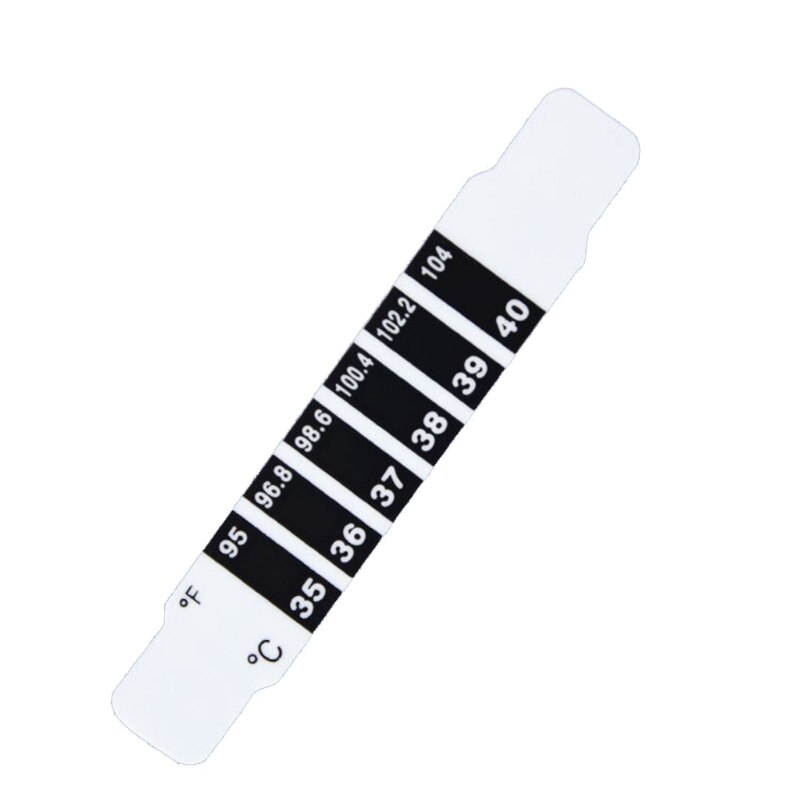 10PCS Kids Temperature Strips Celsius & Fahrenheit Quick Read Forehead Thermometer Strip Check Fever Temp of Babies Kids P31
