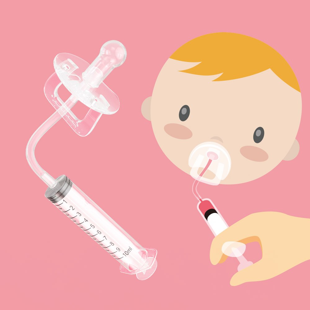 Baby Pacifier Medicine Dispenser Kit 10ml Dropper Dispenser Needle Feeder Squeeze Medicine Kids Feeding Utensils