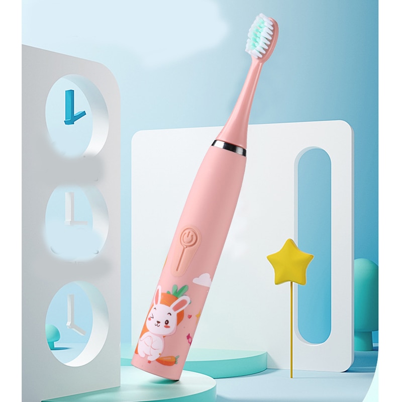 Children Electric Toothbrush Cartoon Pattern for Kids with Replace The Tooth Brush Head Toothbrush Electric Toothbrush