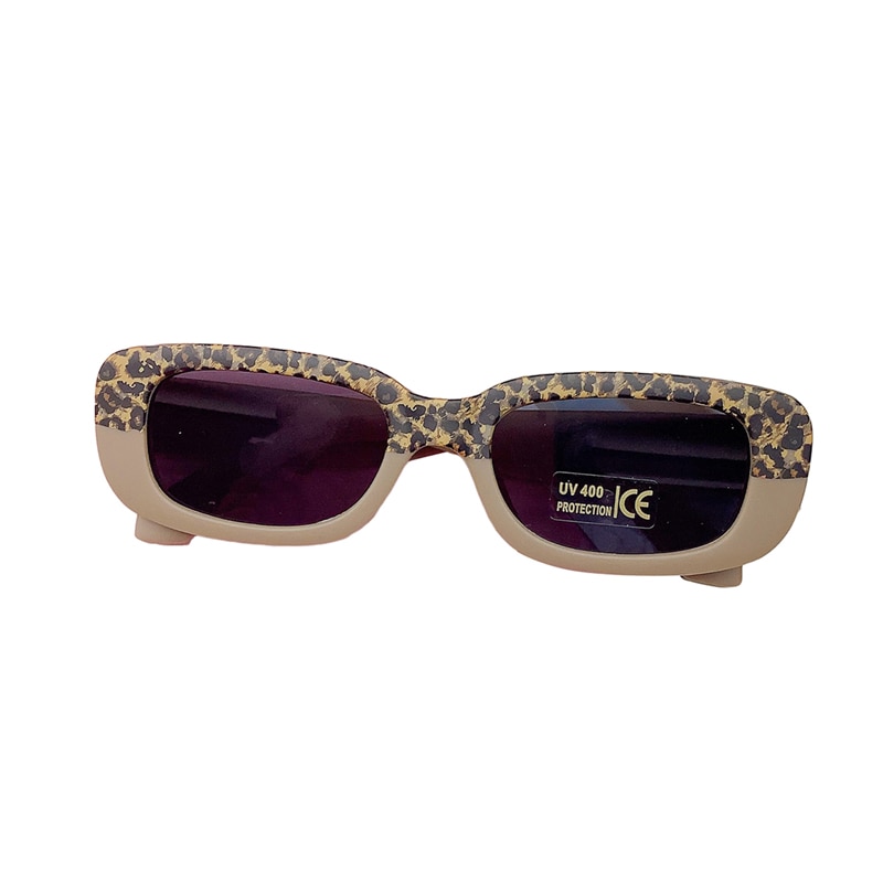 Kids Sunglasses Fashion Vintage Leopard Print Contrast Color Anti-UV Glasses Children Outdoor Sunglasses for Girls