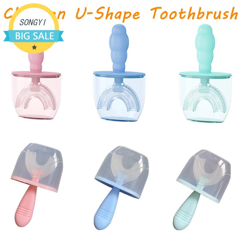 Baby U-Shape Toothbrush Silicon 360 Child Manual Toothbrush Teethers Baby Brush Kids Teeth Oral Care Cleaning Brush Dental Care