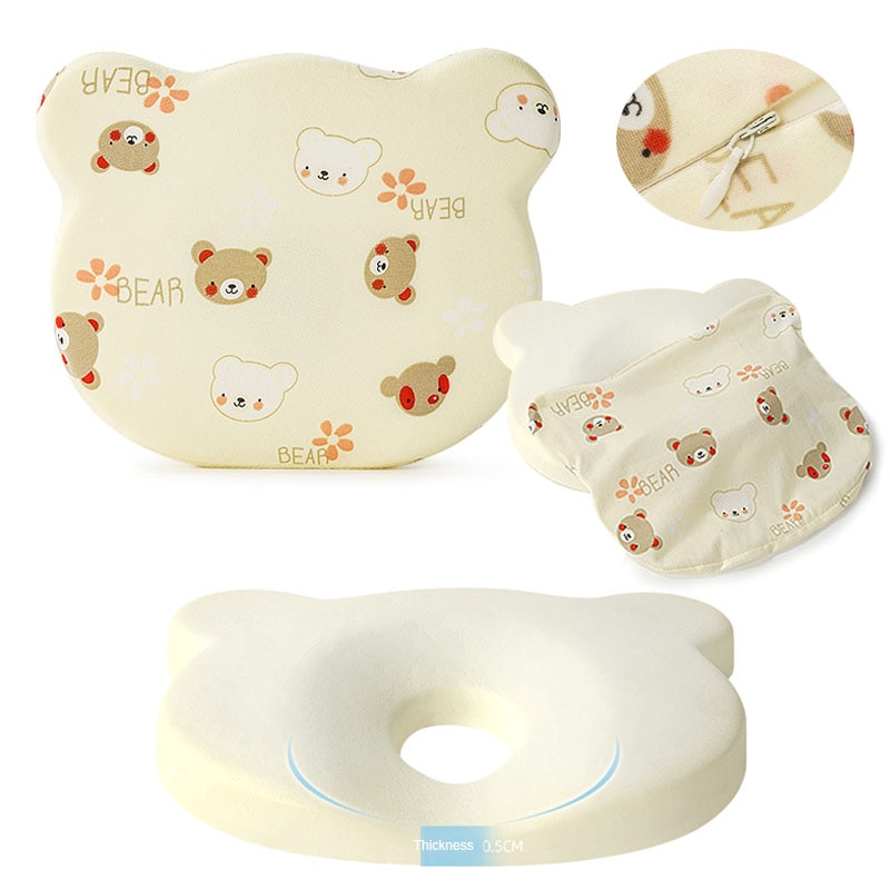 Cartoon Detachable for Cleaning Baby Pillow Memory Foam Newborn Baby Soft Breathable Pillows To Ergonomic baby Bedding Supplies