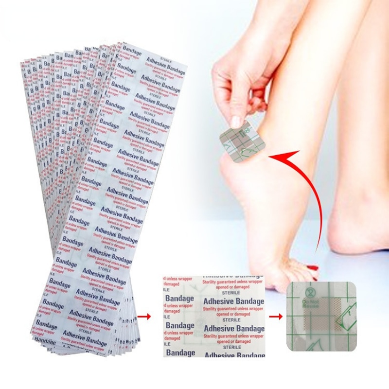 50pcs/set Transparent PU Band Aid Waterproof Wound Plaster Skin Dressing Patch Adhesive Bandage Medical Strips 38*38mm