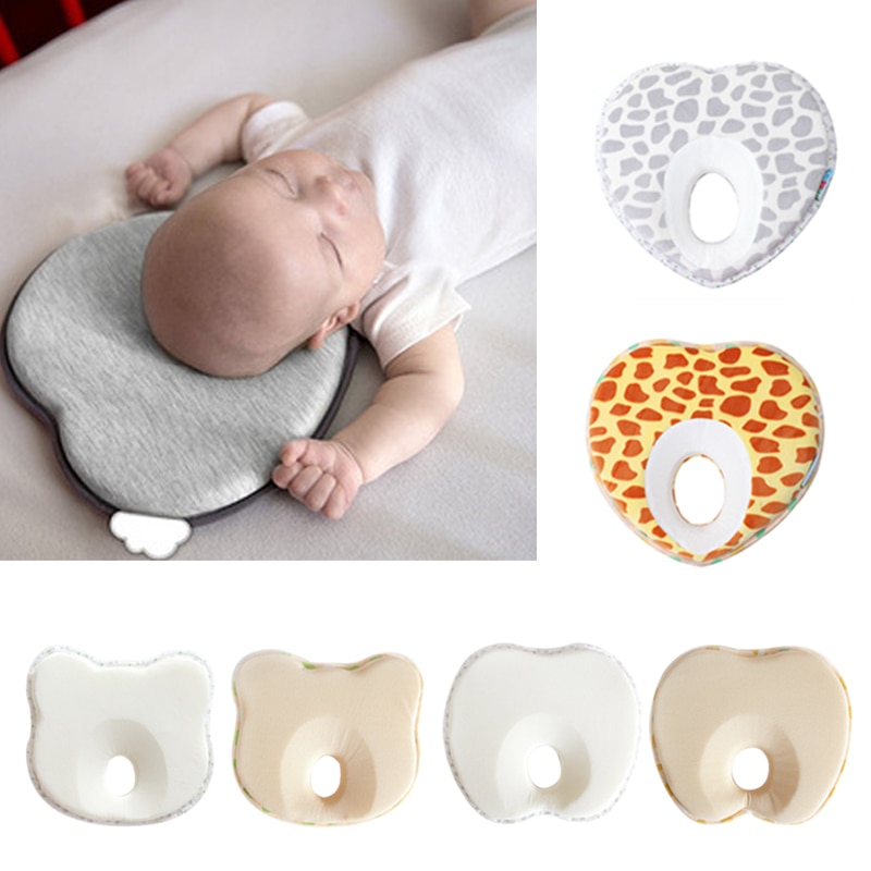 Hot Infant Anti Roll Toddler Pillow Heart Shape Toddler Sleeping baby head Protect Newborn Almohadas Baby Bedding