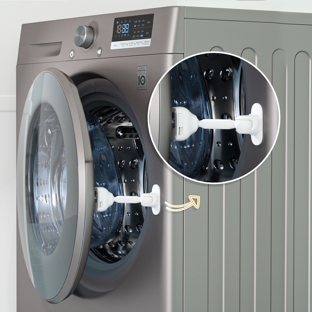 SAFELON 2 Pcs Child Proof Front Load Washer Door Prop, Baby Safety Washing Machine Lock, Front Load Washer & Dryer Door Hold