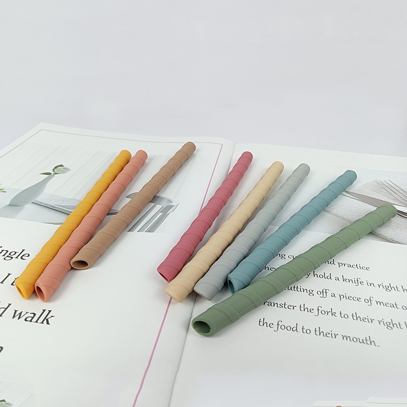 Reusable Food-grade Baby Drinking Water Environment-friendly Silicone Hose, High-temperature Resistant and Easy To Clean Straw