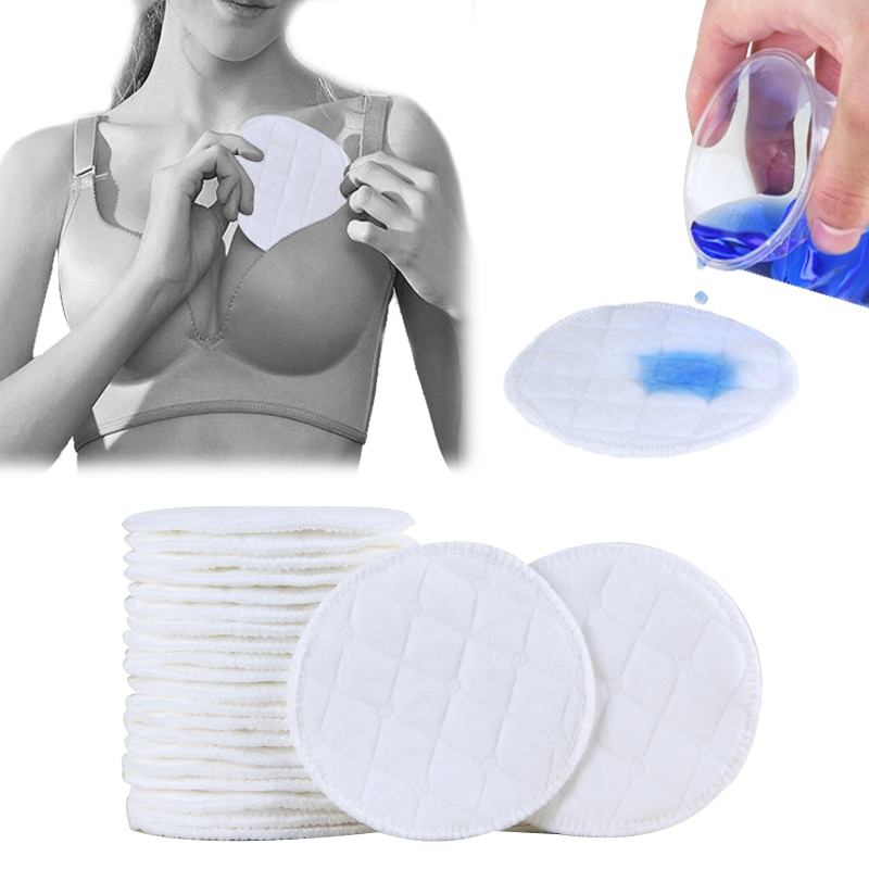 12Pcs(6 Pairs) 3 Layers Cotton Reusable Breast Pads Nursing Waterproof Organic Plain Washable Pad Baby Breastfeeding Accessory