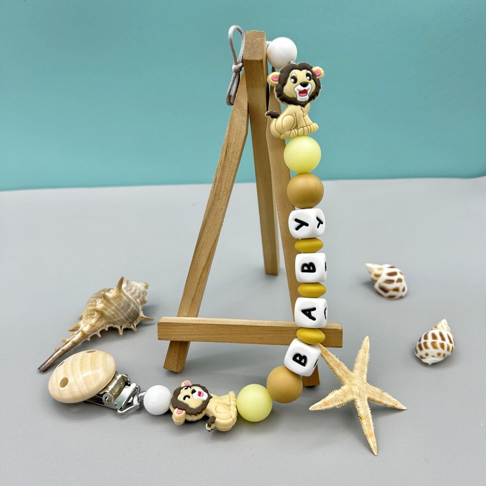 Custom Silicone Alphabet Baby Silicone Night Pearl Pacifier Clips Chains Teether Pendants Baby Pacifier Kawaii Teether Toy Gifts