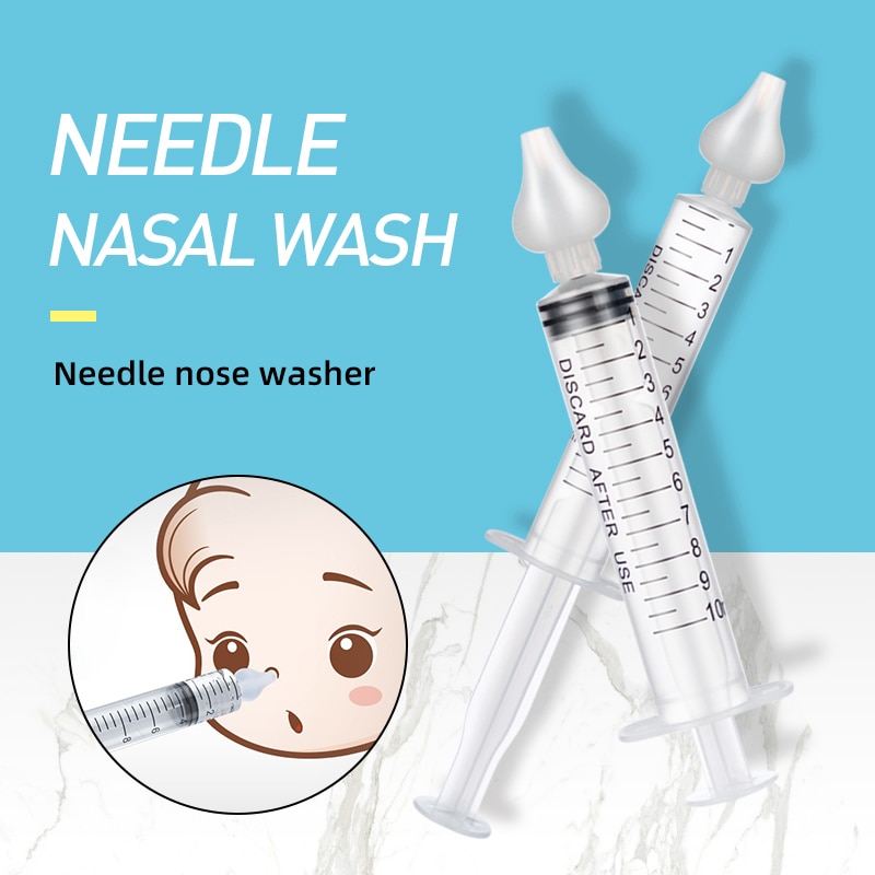 2 Pcs Babi Nose Cleaner Rhinitis Nasal Washer Needle Tube Baby Nasal Aspirator Cleaner Syringe Baby Nose Washing for Children