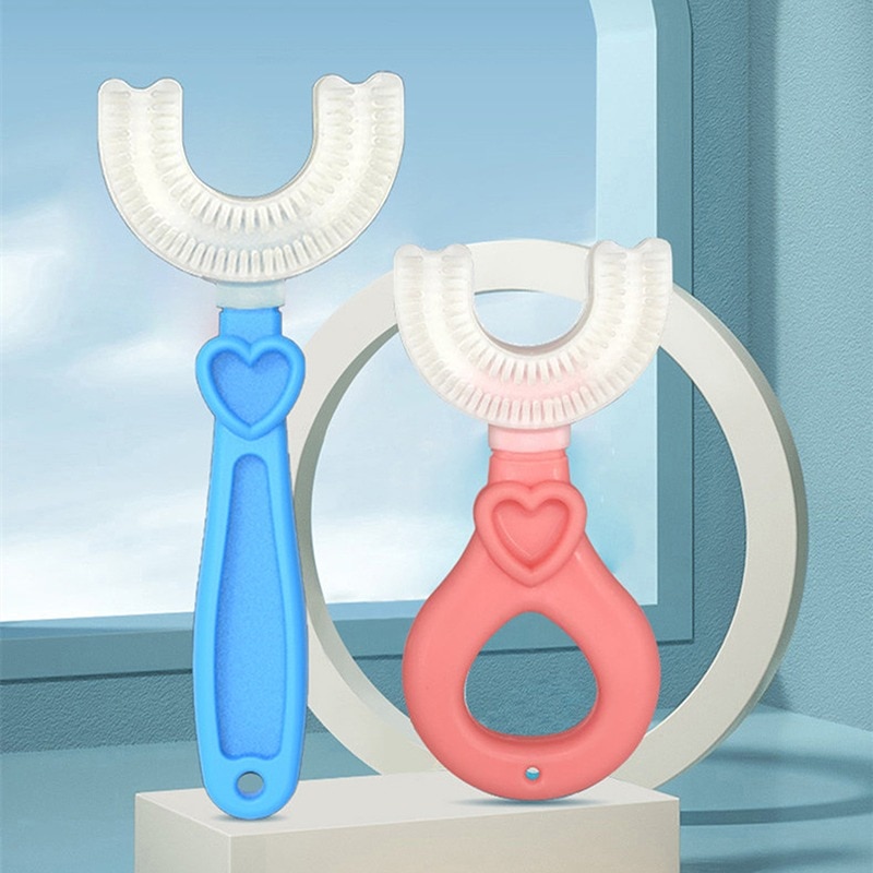 360° U-shape Baby Toothbrush Teeth Cleaner Soft Fur Food Grade Material Children’s Toothbrush Kids Supplies for Daily
