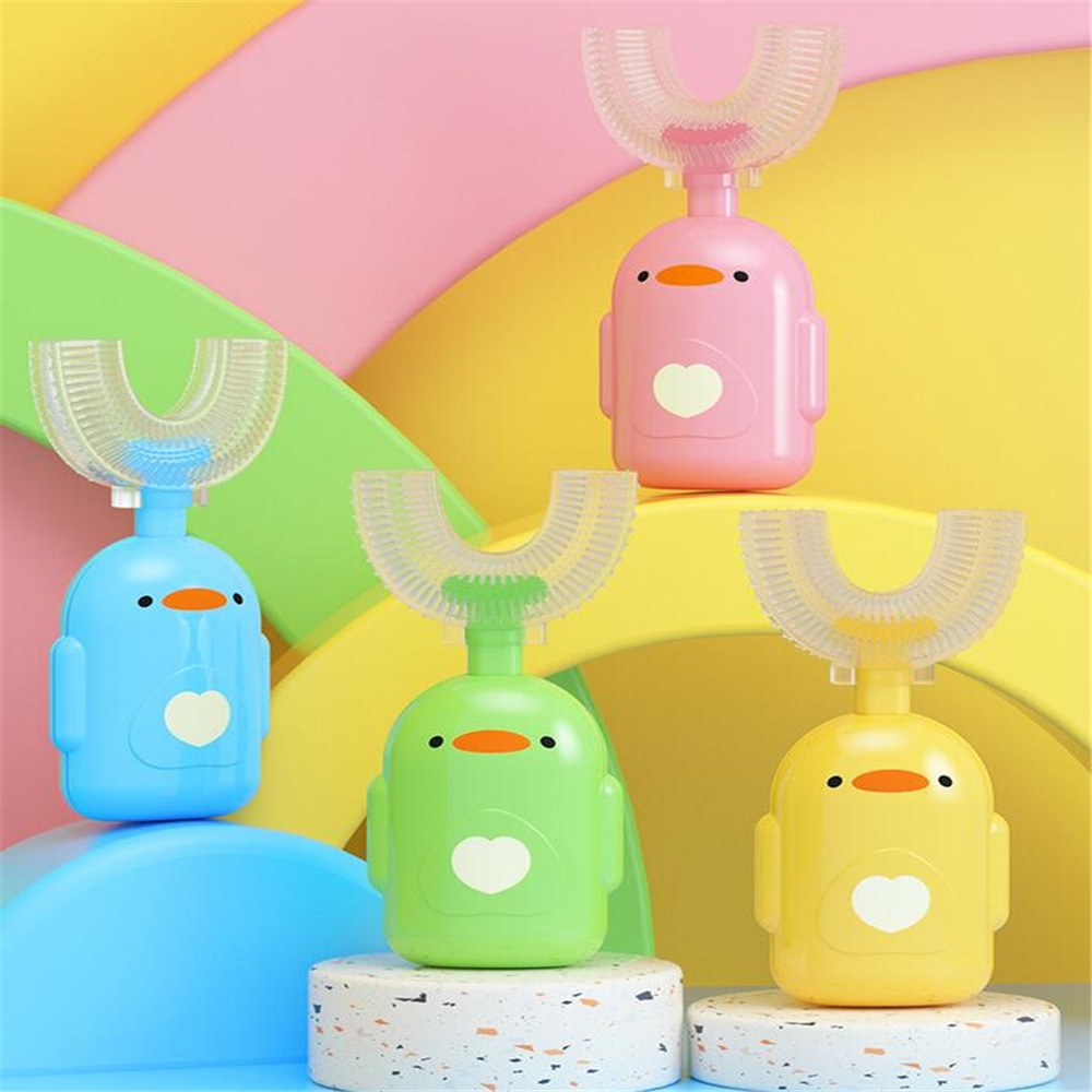 Baby Toothbrush Children U-shaped Child Toothbrush 360 Degree Teethers Soft Silicone Baby Brush Kids Teeth Oral Care Cleaning