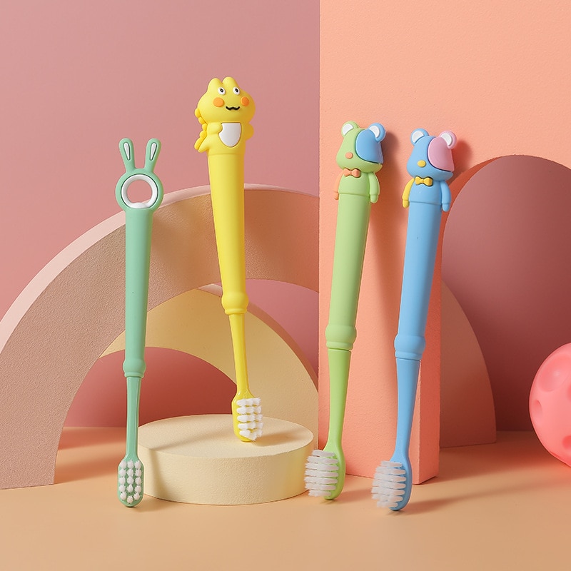 Children Cartoon Ultra Soft Toothbrush Kids Training Toothbrush Tooth Cleaning Dental Care Toothbrush Floss 3-12years Old
