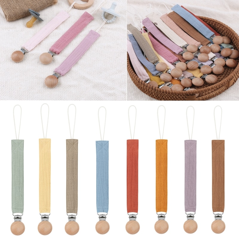 Baby Pacifier Clip Chain Cotton Soother Dummy Clip Nipple Holder Teething Toy