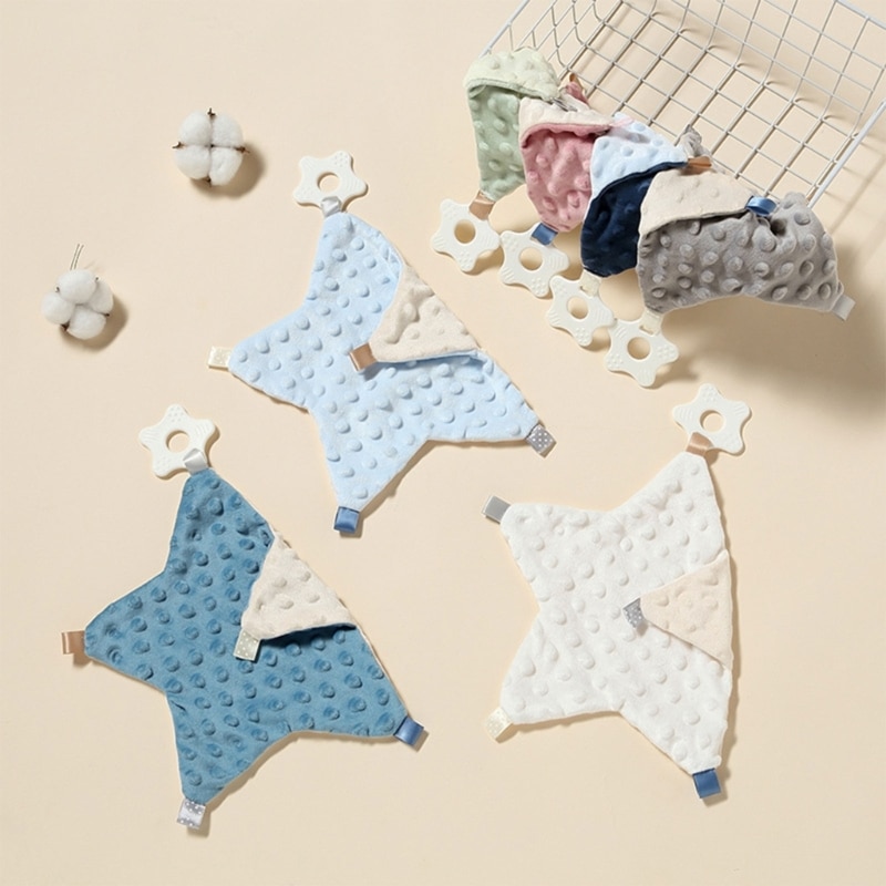 five-pointed star Baby Appease Towel Soothing Towel Cotton Teether Infant Soothing Plush Blanket Kids Sleeping Nursing Blanket