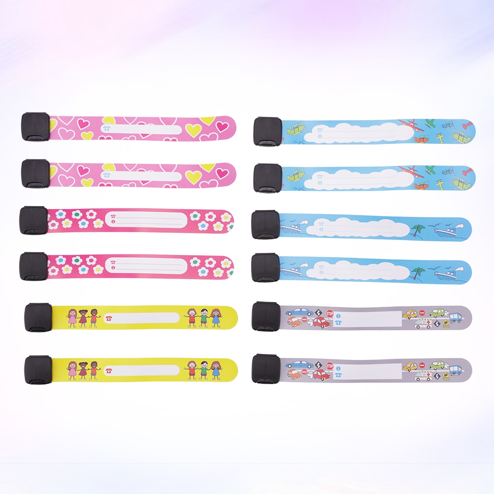 Id Kids Bracelet Child Safety Bracelets Wristband Waterproof Identification Wristbands Lost Band Anti Wrist Bands Reusable