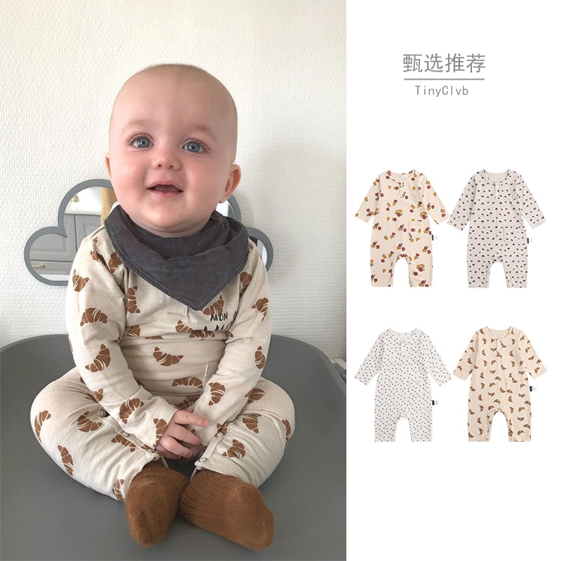 Jenny&Dave Nordic Network's popular baby cotton spring and autumn jumpsuit for men and women