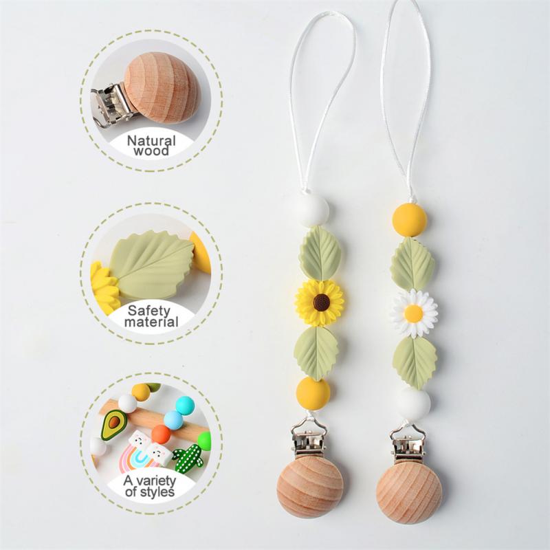 Multi-function Pacifier Rope Silicone Cartoon Pacifier Clips Chains Handmade Pacifier Chain Baby Accessories Anti-lost