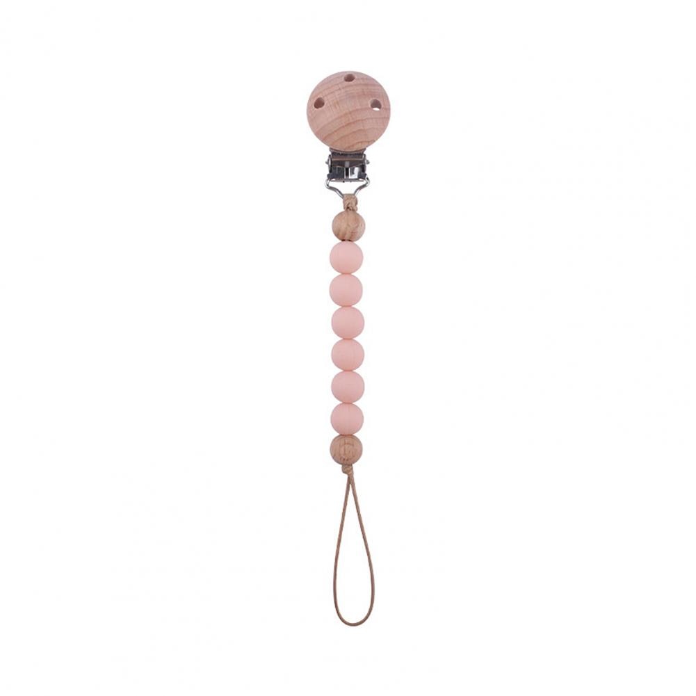 Lightweight Portable Silicone Beads Infant Soother Dummy Chain Clip Infant Supplies Baby Pacifier Clamp Baby Pacifier Clip