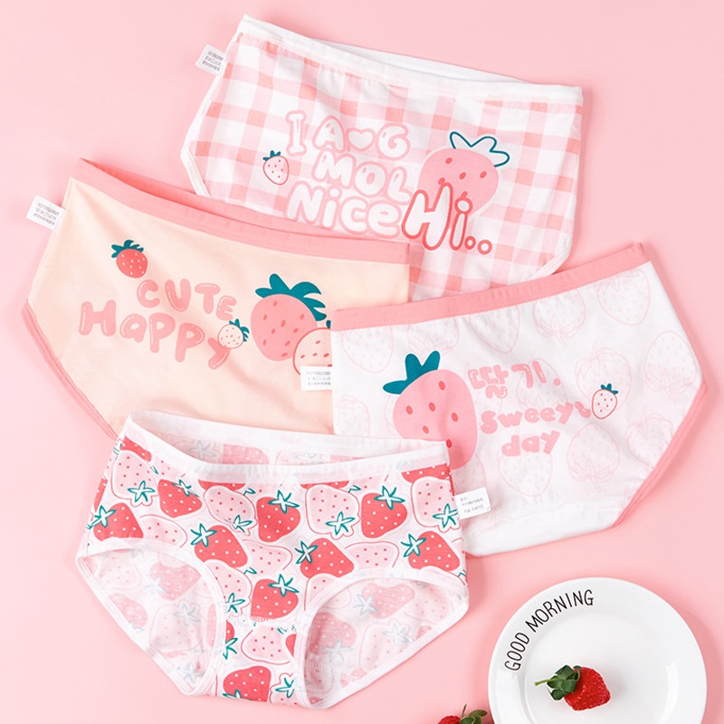 3Pcs/lot children's girls' underwear cotton triangle girls' shorts underwear