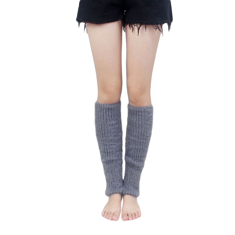 Women Leg Warmers Socks Winter Solid Color Leg Sleeves Boot Cuffs Cover for Streetwear