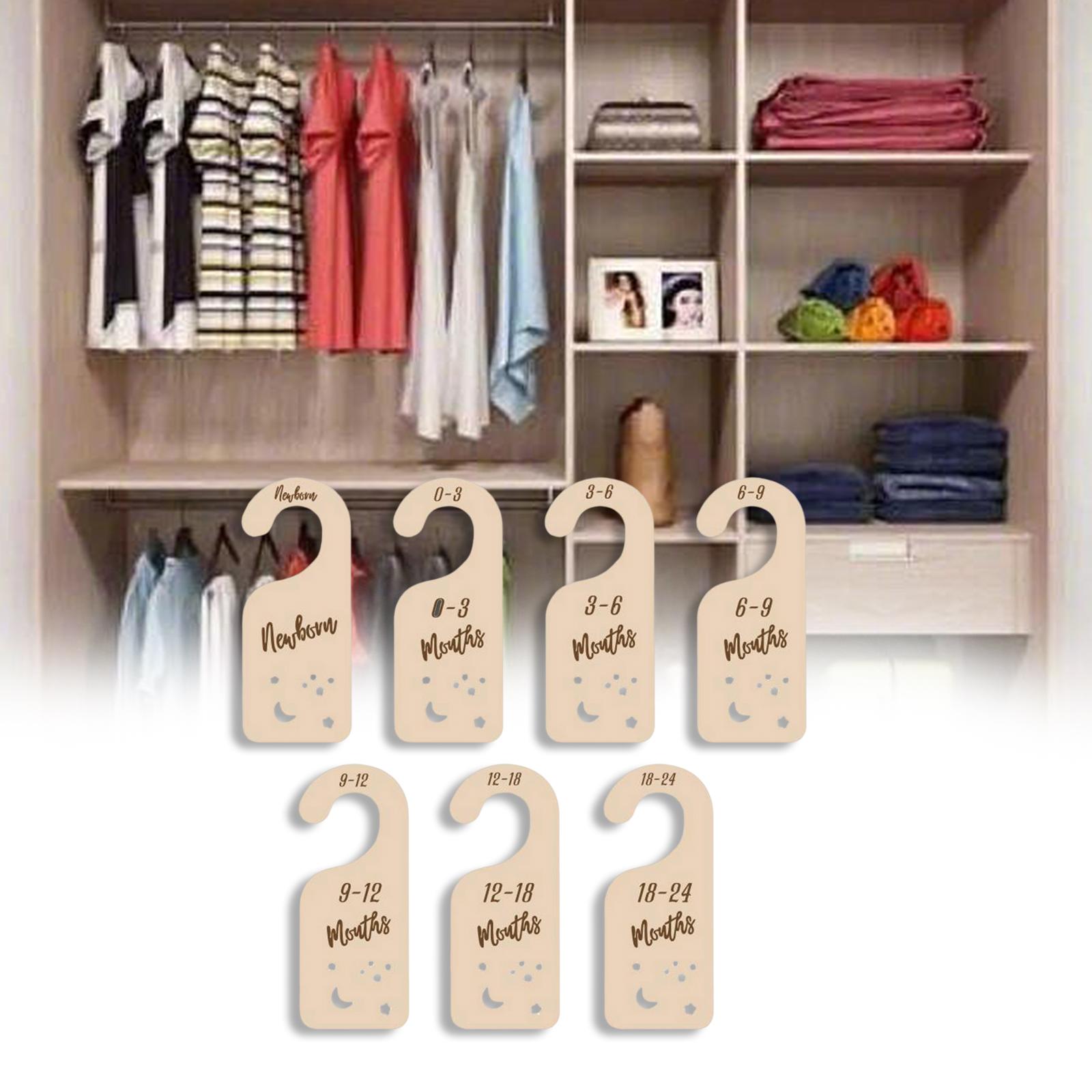 7x Closet Baby Size Dividers Nursery Clothes Organizers for Shower Gifts
